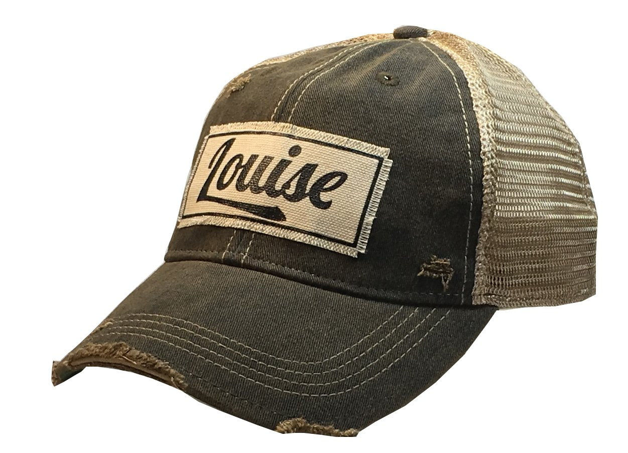 "Louise" Distressed Trucker Hat