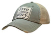 "Love Your Story" Distressed Trucker Hat