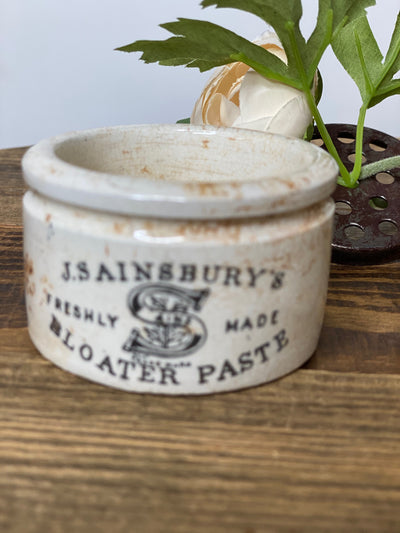 J.S. Ainsbury's Bloater Pot "English Advertising Pottery"