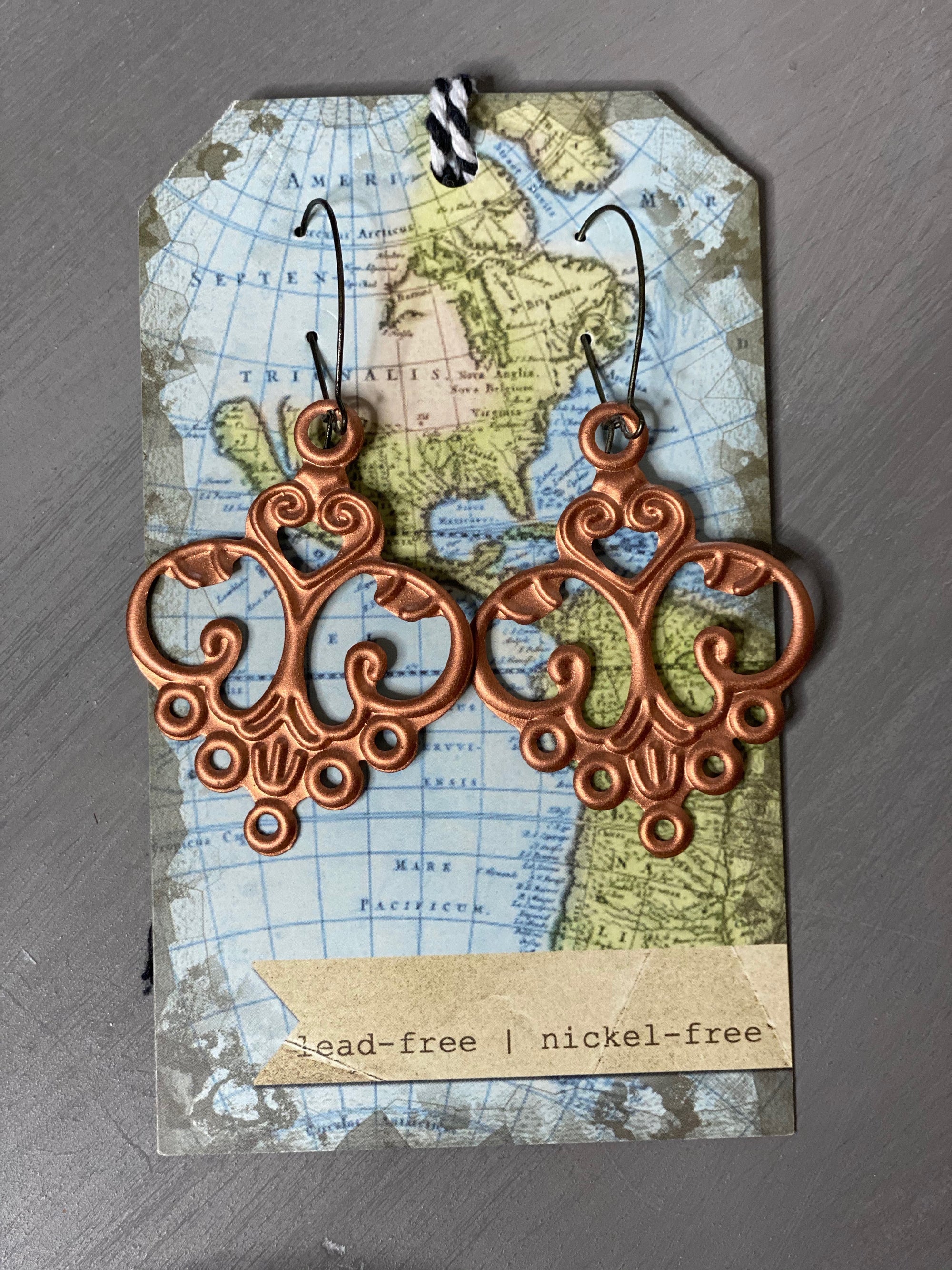 Hoop-La Dangle Earrings Copper